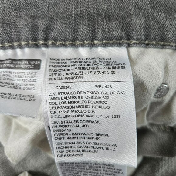 Levi's Men's Jeans Size W38 X L32  Gray Straight Leg WPL 423 CA00342 - Picture 5 of 12